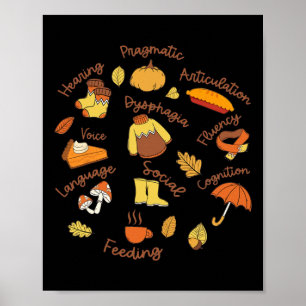 Affiche Thérapie vocale Pathologie Thanksgiving Slp