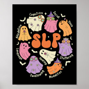 Affiche Thérapie vocale Pathologiste du langage Hallowe