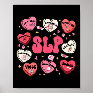 Affiche Thérapie vocale super Valentines Jour Coeur Slp Va