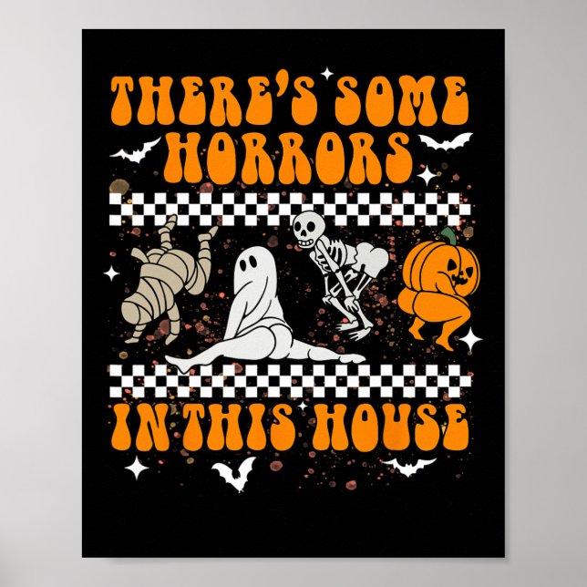 Affiche There's Some Horrors In this House Halloween Ghost (Devant)