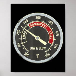 Affiche Thermomètre Barbecue Barbecue enfumé à basse vites