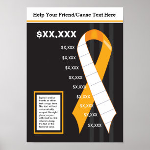 Affiche Thermomètre orange de ruban