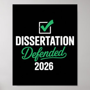 Affiche Thèse soutenue 2026 pour doctorat Phd Edd
