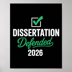 Affiche Thèse soutenue 2026 pour doctorat Phd Edd G