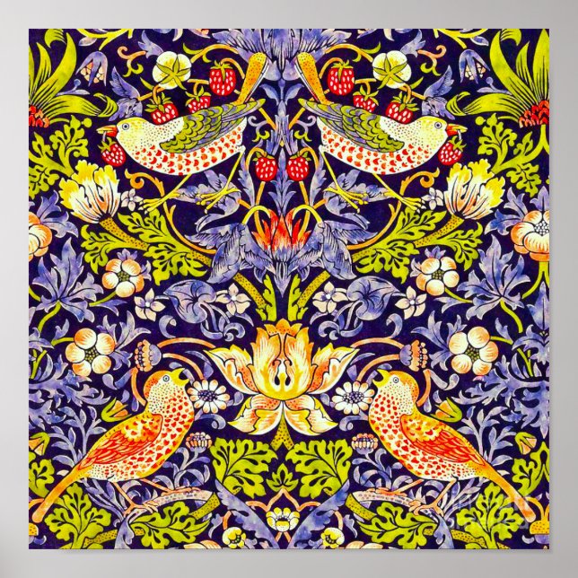 Affiche Thief fraise William Morris (Devant)