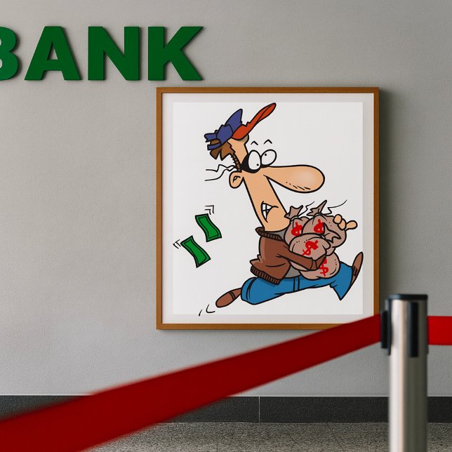 Affiche Thief Stealing Money (Créateur téléchargé)