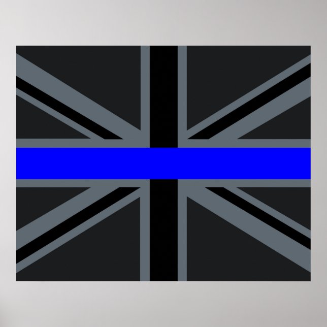 Affiche Thin Blue Line Union Jack Style (Devant)