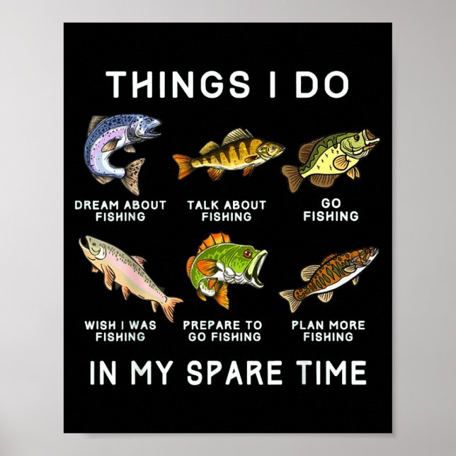 Affiche Things I Do In My Spare Time Fishing Boys Men B Fi (Devant)