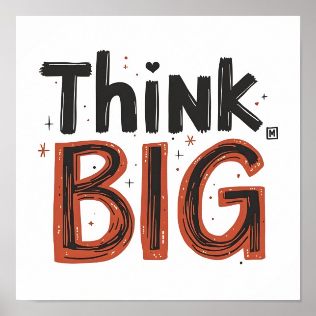 Affiche Think big quote (Devant)
