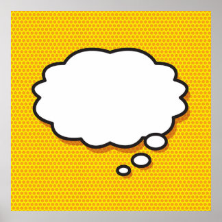 Affiche Think Bubble Comédie Livre Pop Art Moderne Art Pop