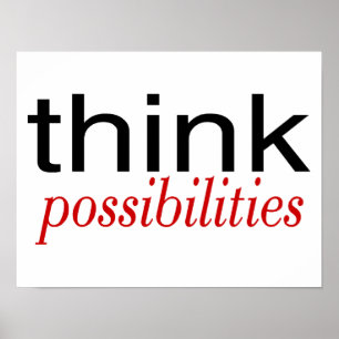 Affiche Think Possibilities Deep Red
