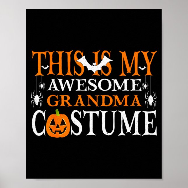 Affiche This Is My Awesome Grandma Costume Funny Halloween (Devant)