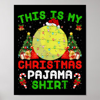 Affiche This Is My Christmas Pajama Shirt Field Hockey Chr