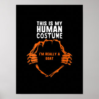 Affiche This Is My Human Costume Goat Venin