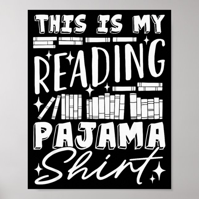 Affiche This Is My Reading Pajama Bedtime Reading Funny  (Devant)