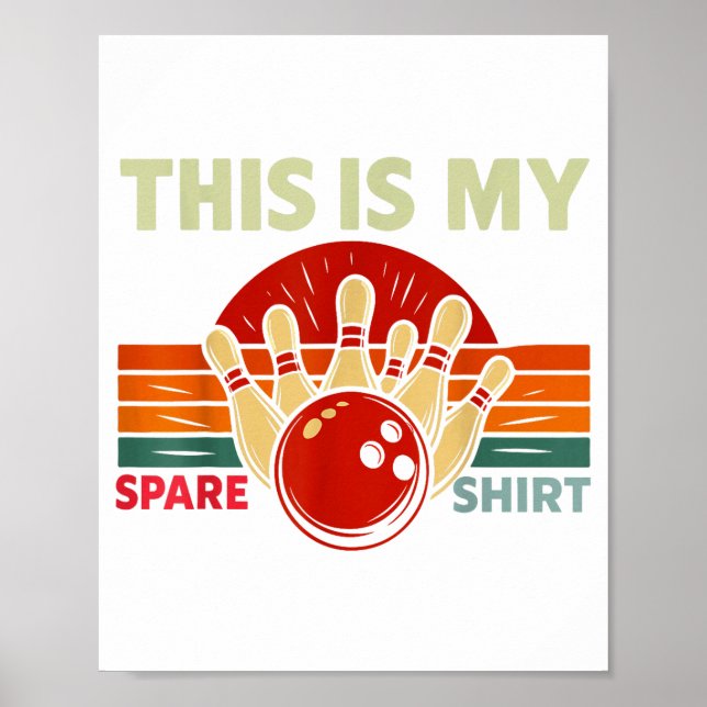 Affiche This Is My Spare Bowling Funny Bowler Men Women Ki (Devant)