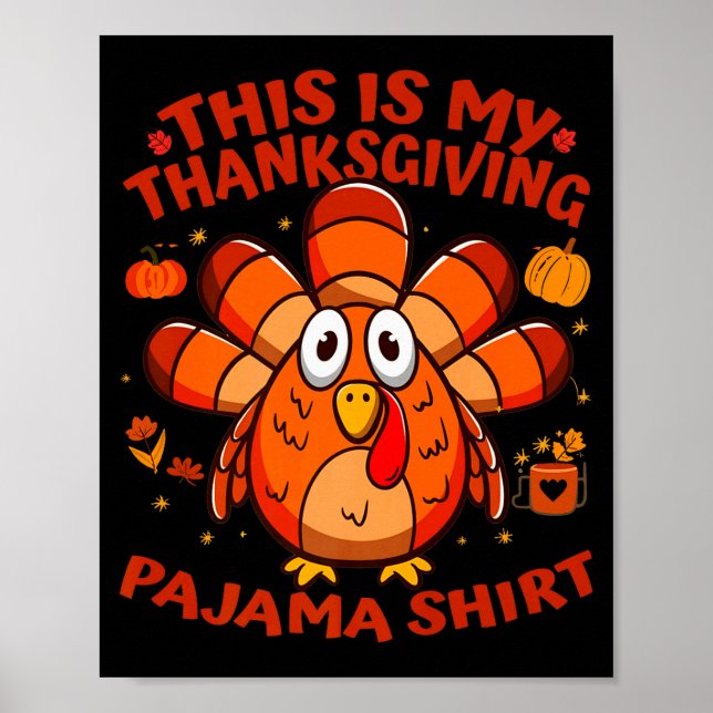 Affiche This Is My Thanksgiving Pajama Adult Kid Men Women (Devant)