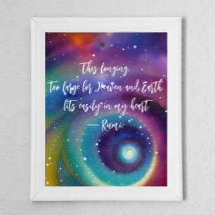 Affiche This Longing Rumi Quote Celestial  