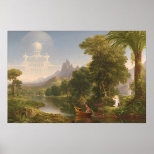 Affiche Thomas Cole Voyage de vie Jeunesse 1840