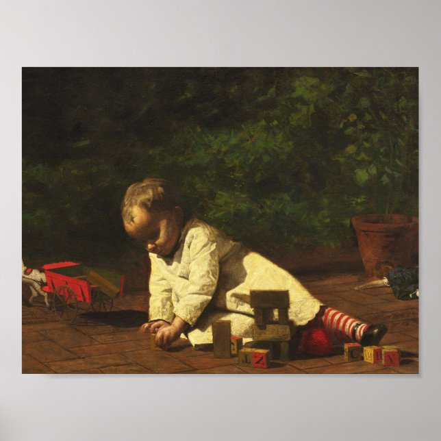 Affiche Thomas Eakins - Baby at Play (Devant)