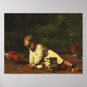 Affiche Thomas Eakins - Bébé en jeu