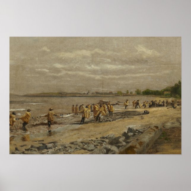 Affiche Thomas Eakins - Hauling the Seine (Devant)