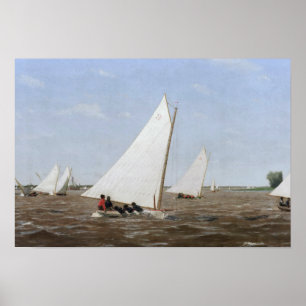 Affiche Thomas Eakins - Sailboats Racing on the Delaware