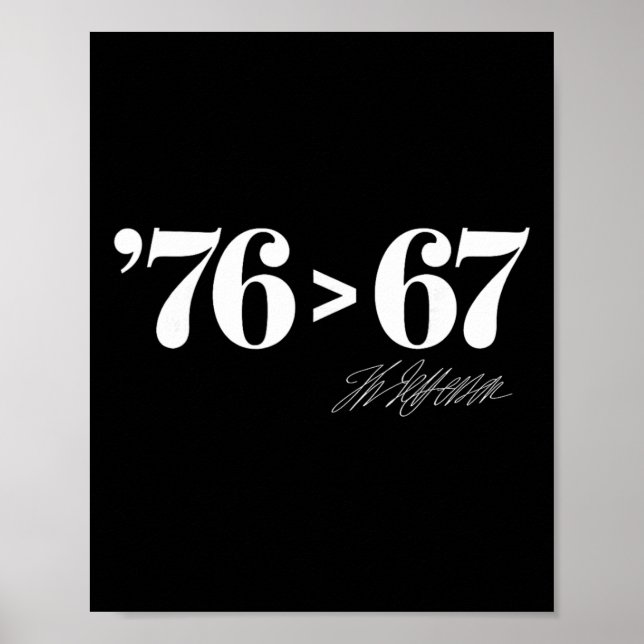 Affiche Thomas Jefferson 76 > 67 Auto-évident Minimal M (Devant)