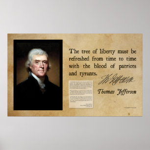 Affiche Thomas Jefferson - Arbre de la Liberté