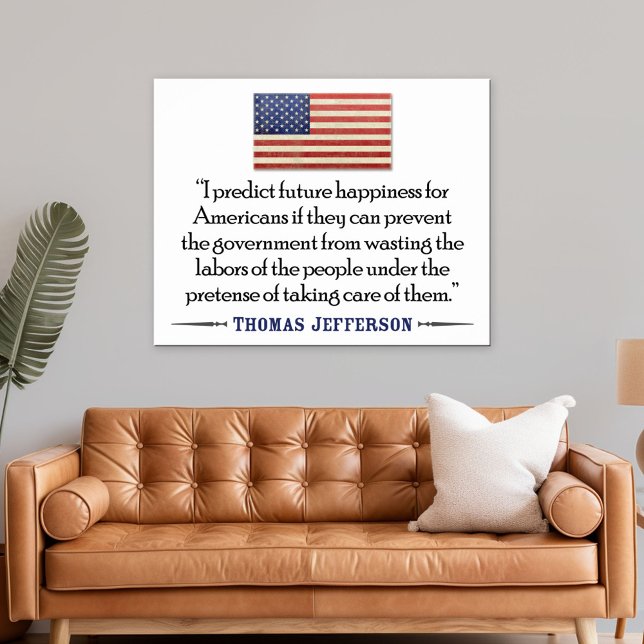 Affiche Thomas Jefferson : bonheur futur (Patriotic Poster)