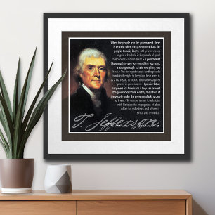 Affiche Thomas Jefferson - citations multiples