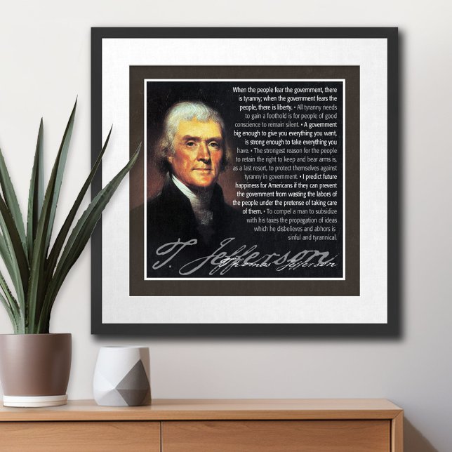 Affiche Thomas Jefferson - citations multiples (Thomas Jefferson Poster)