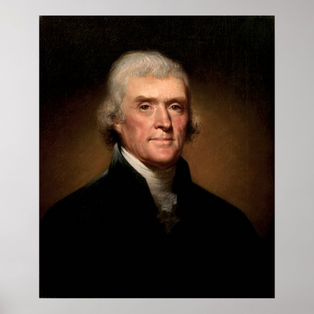 Affiche Thomas Jefferson par Rembrandt Peale - Vers 1800 (Devant)