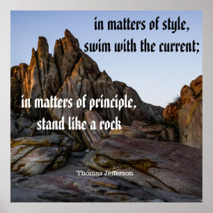 Affiche Thomas Jefferson - Stand like a rock