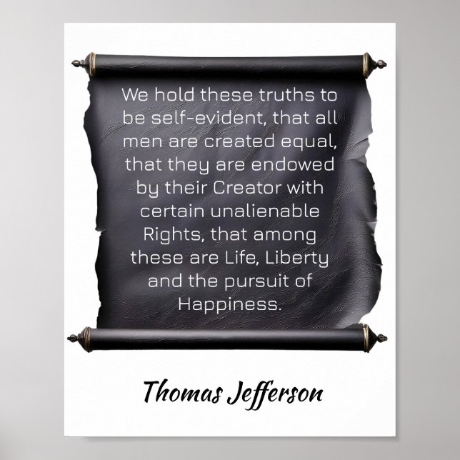 Affiche Thomas Jefferson -- We hold these truths to be (Devant)