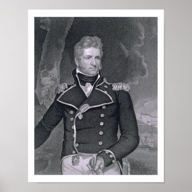 Affiche Thomas Macdonough (1783-1825) gravé par John B. (Devant)