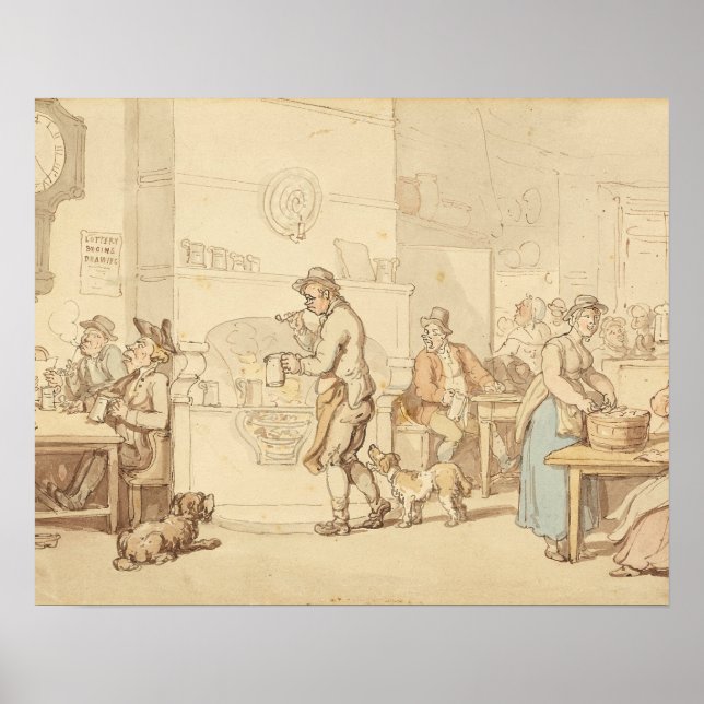 Affiche Thomas Rowlandson - Intérieur d'une auberge (Devant)