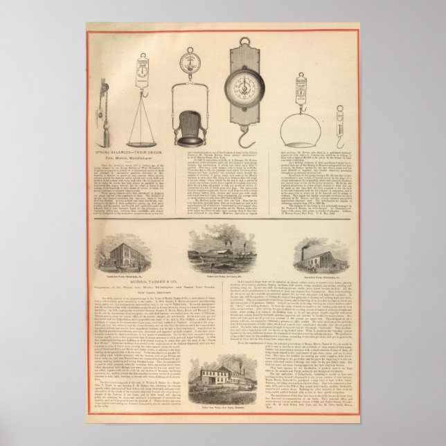 Affiche Thomas S Morton, Fabricant Morris (Devant)