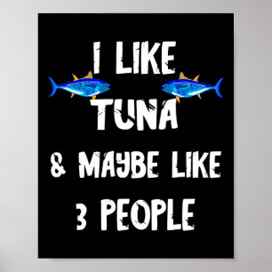 Affiche Thon Poisson Prédateur Boîte de Thon Drôle de Thon