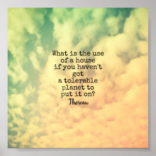 Affiche Thoreau cite la citation motivationnelle de la nat