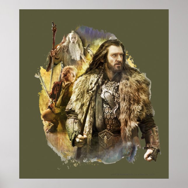 Affiche THORIN OAKENSHIELD™, BILBO BAGGINS™, Gandalf (Devant)
