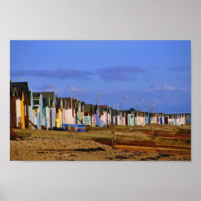 Affiche Thorpe Bay Beach Huts Essex Angleterre (Devant)