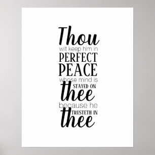 Affiche Thou Wilt Keep Him In Perfect Peace Bible Verse