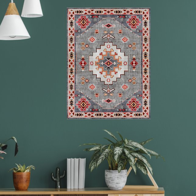 Affiche Threads intemporels : Patrimoine Boho Geometry mar (Salon 1)