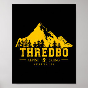 Affiche Thredbo Snowy Mountains Australie Station de ski S