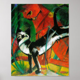 Affiche Three cats by Franz Marc
