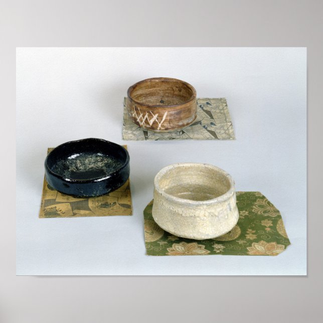 Affiche Three chawans used for tea ceremonies, c.1800 (Devant)