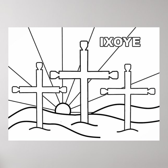 Affiche Three Crosses on a Hill (Devant)