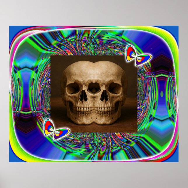 Affiche Three-eyed alien skull (Devant)