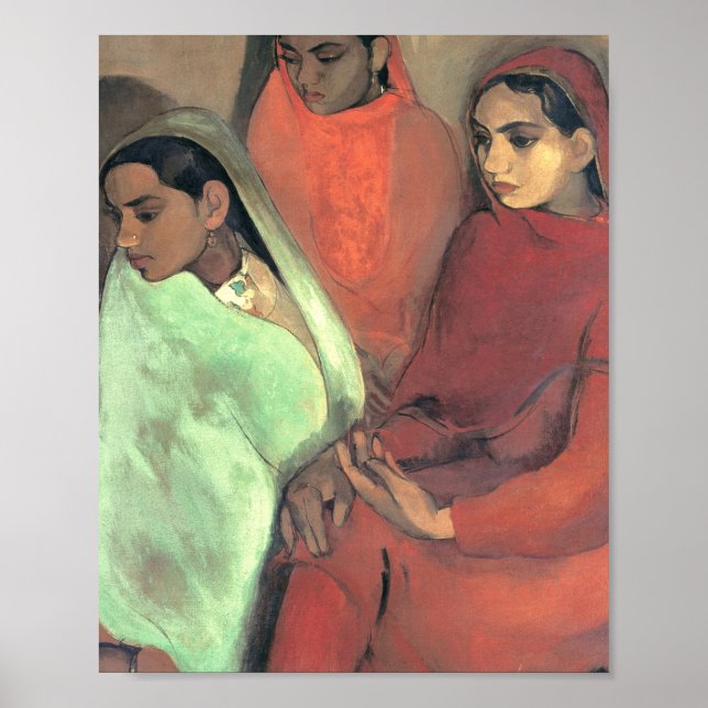 Affiche Three Girls By Amrita Sher Gil (Devant)